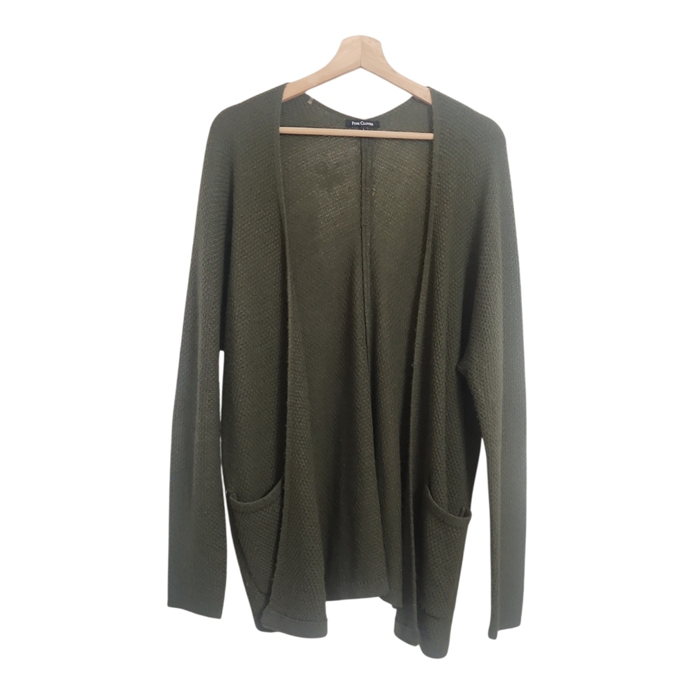 Pink Clover Olive Green Cardigan Size Large Womens